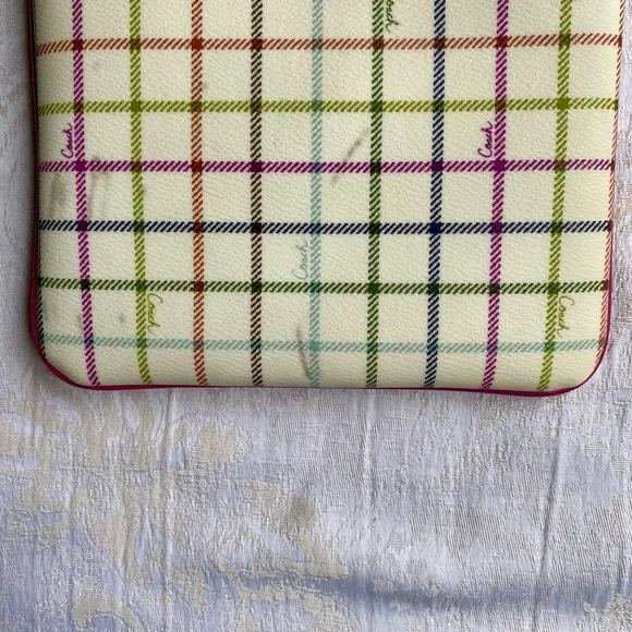 Coach Heritage Tattersall Pink Plaid Crossbody Bag - Picture 14 of 16